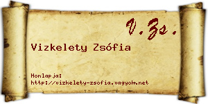 Vizkelety Zsófia névjegykártya